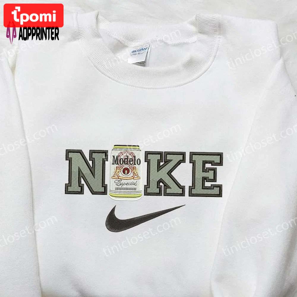 Custom nike x modelo especial embroidered shirt – personalize your favorite drink shirt Embroidered Shirt