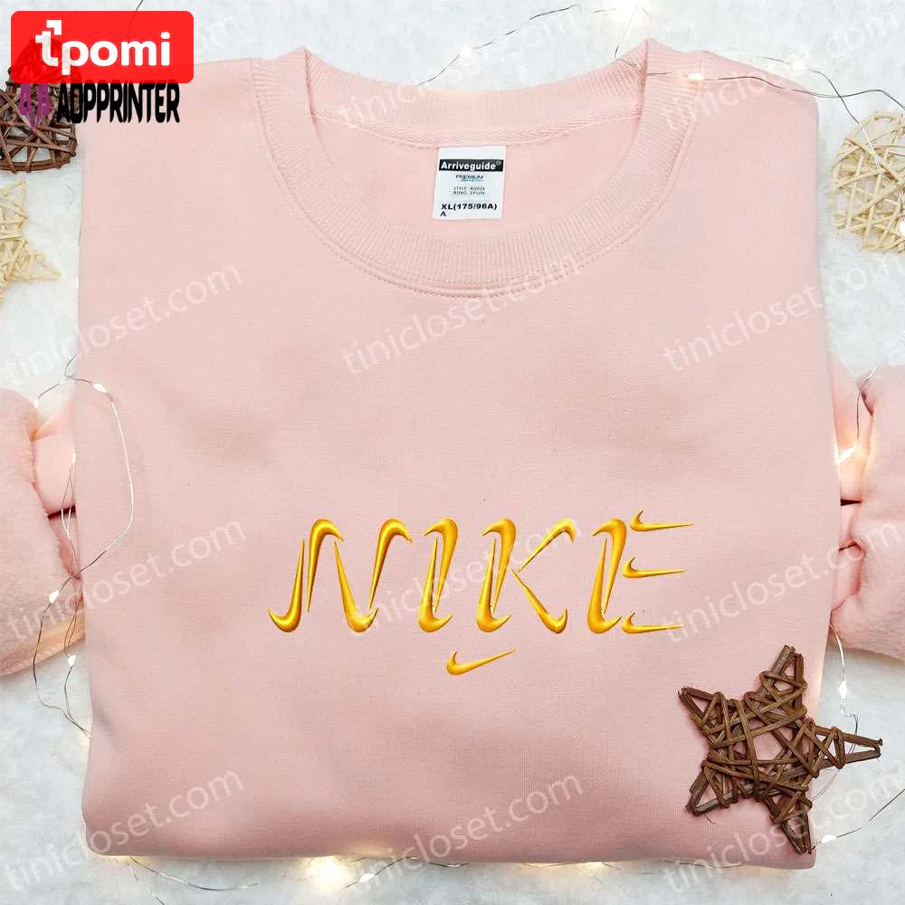 Custom vintage nike embroidered sweatshirt – unique nike inspired shirt perfect birthday gift Embroidered Shirt