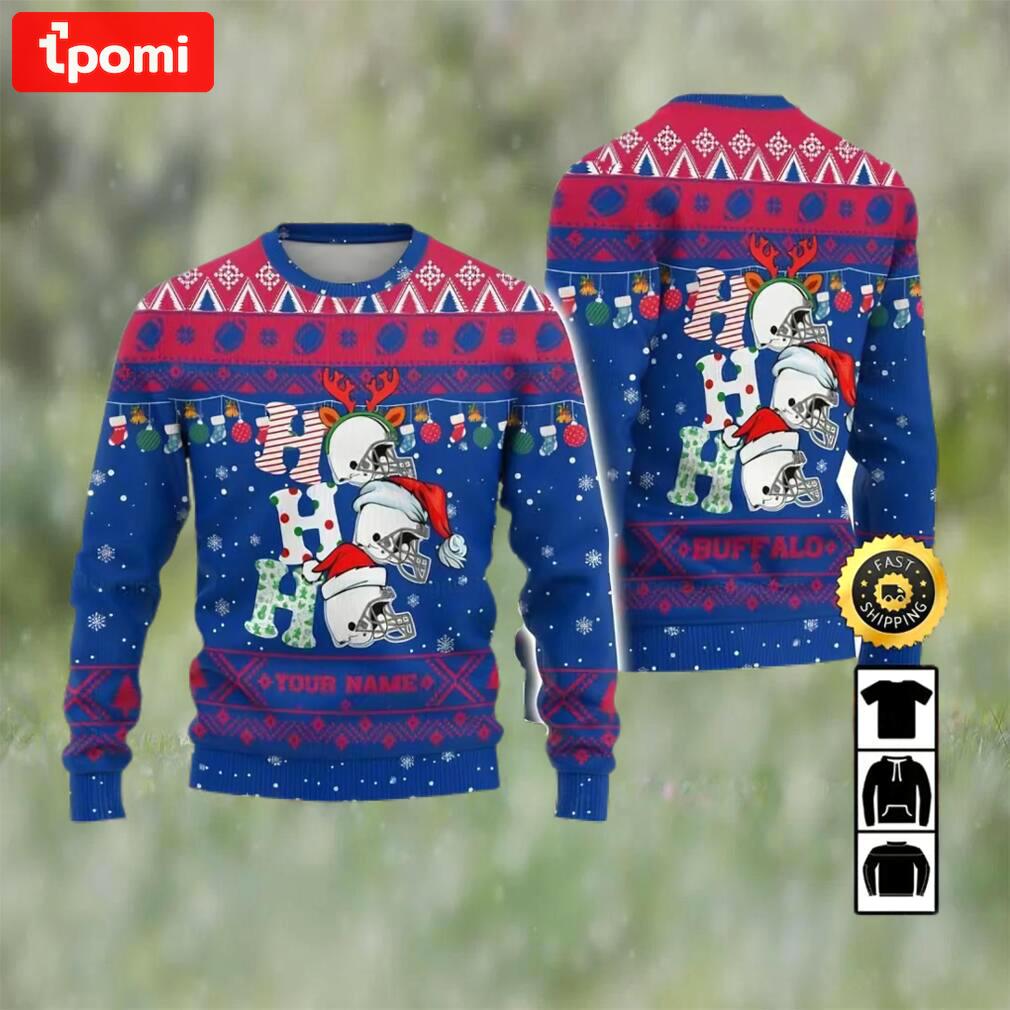 Customized buffalo bills ugly christmas sweater, faux wool sweater, national football league, gifts for fans football nfl, football 3d ugly sweater, merry xmas ? prinvity Christmas Ugly Sweater