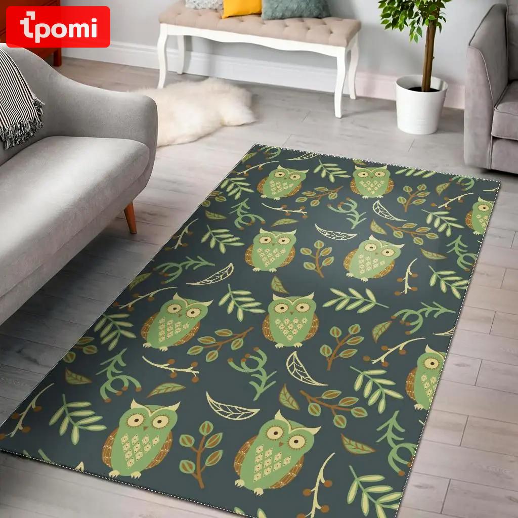 Cute owls leaves pattern dhcdhc dt1910 rug living room rug home decor Rectangle Rug