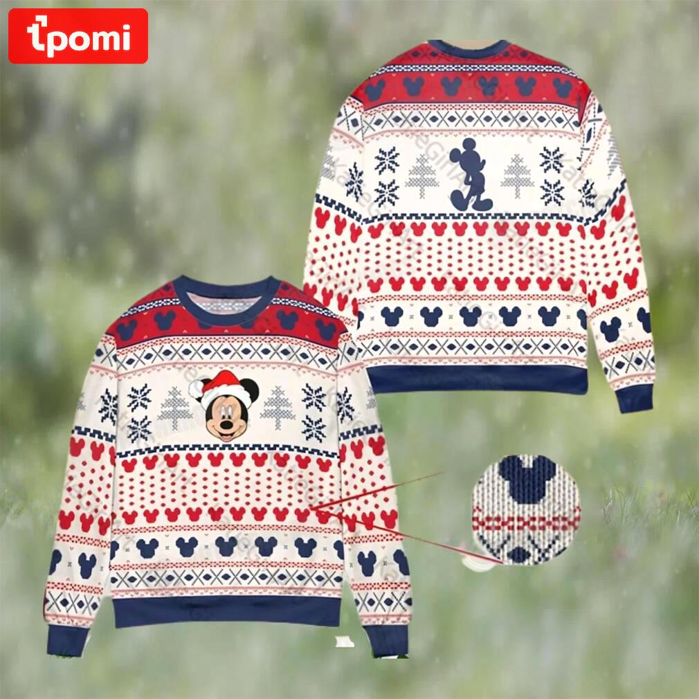 Cute santa mickey christmas ugly sweater gift for disney fan Christmas Ugly Sweater