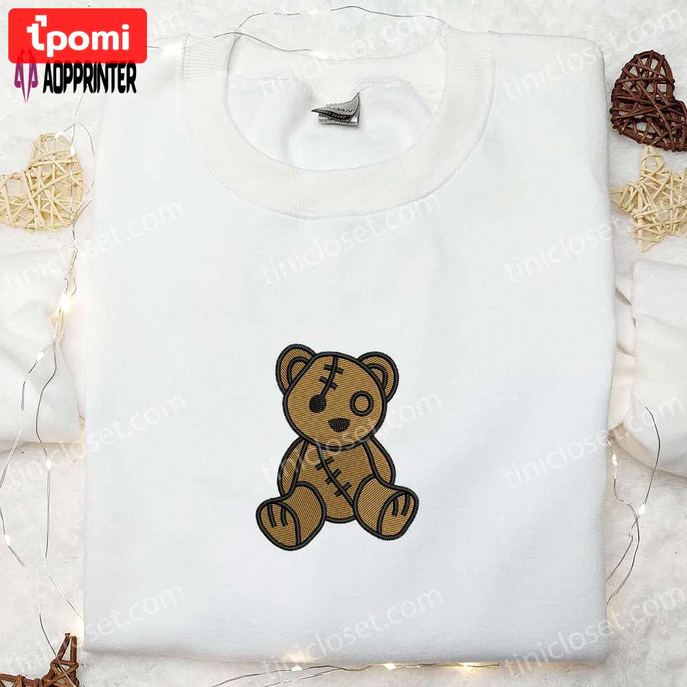 Cute teddy bear embroidered shirt – best family gift for all occasions Embroidered Shirt