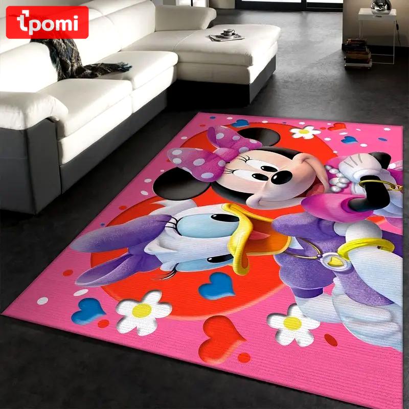 Daisy duck and minnie mouse area rug living room and bed room rug Rectangle Rug