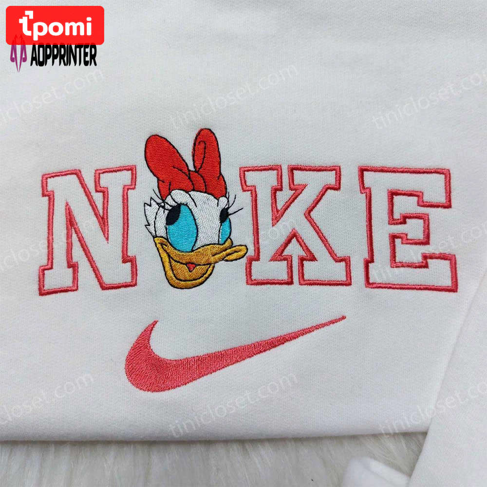 Daisy duck nike embroidered shirt: disneyland family shirts & nike inspired hoodie Embroidered Shirt