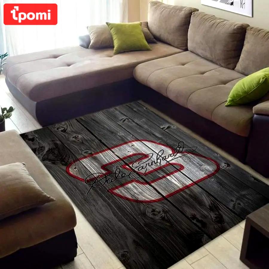 Dale earnhardt area rug living room rug home decor home decor bedroom living room decor Rectangle Rug