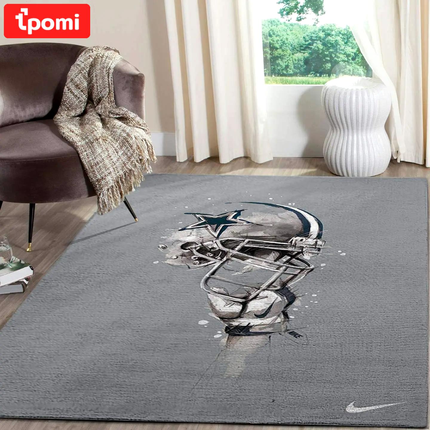 Dallas cowboys area rug living room rug home decor nfl football dlb2606 Rectangle Rug