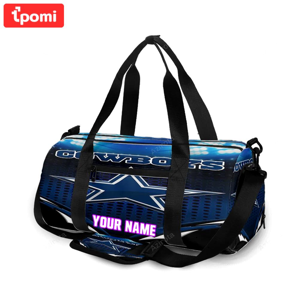 Dallas cowboys cowboys stadium light personalized name travel bag gym bag 991 Travel Bag