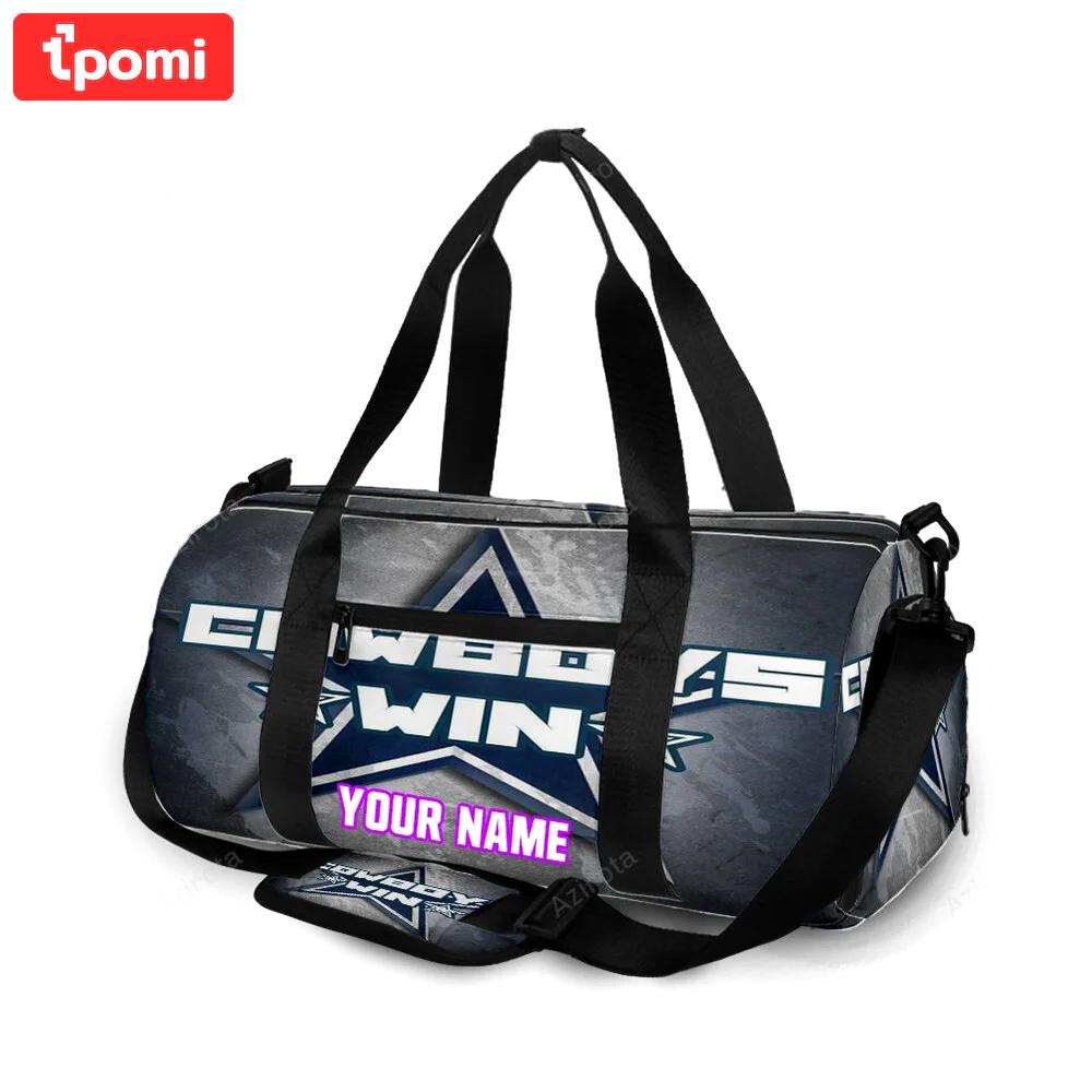Dallas cowboys cowboys win stars personalized name travel bag gym bag 1371 Travel Bag
