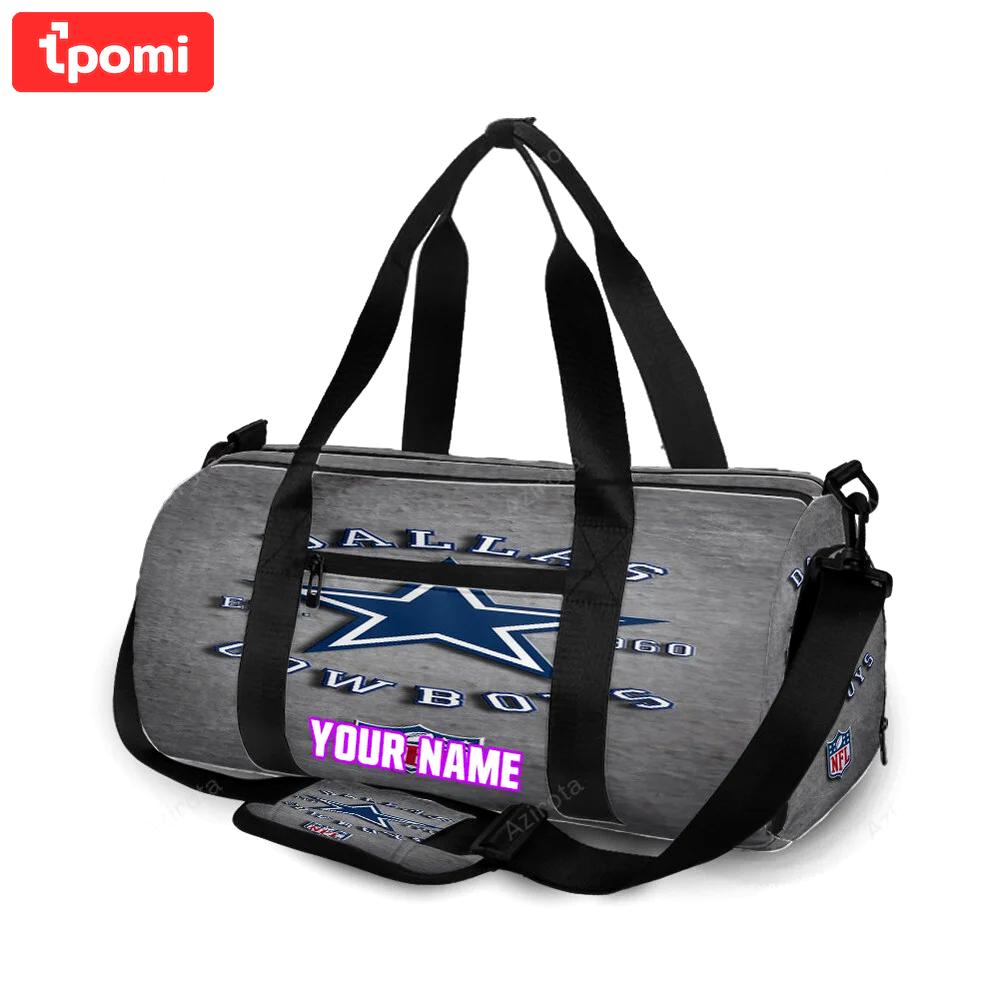 Dallas cowboys est 1960 gray personalized name travel bag gym bag 1281 Travel Bag