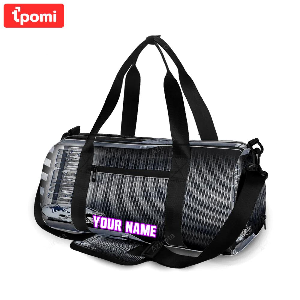 Dallas cowboys helmet metal personalized name travel bag gym bag 2153 Travel Bag