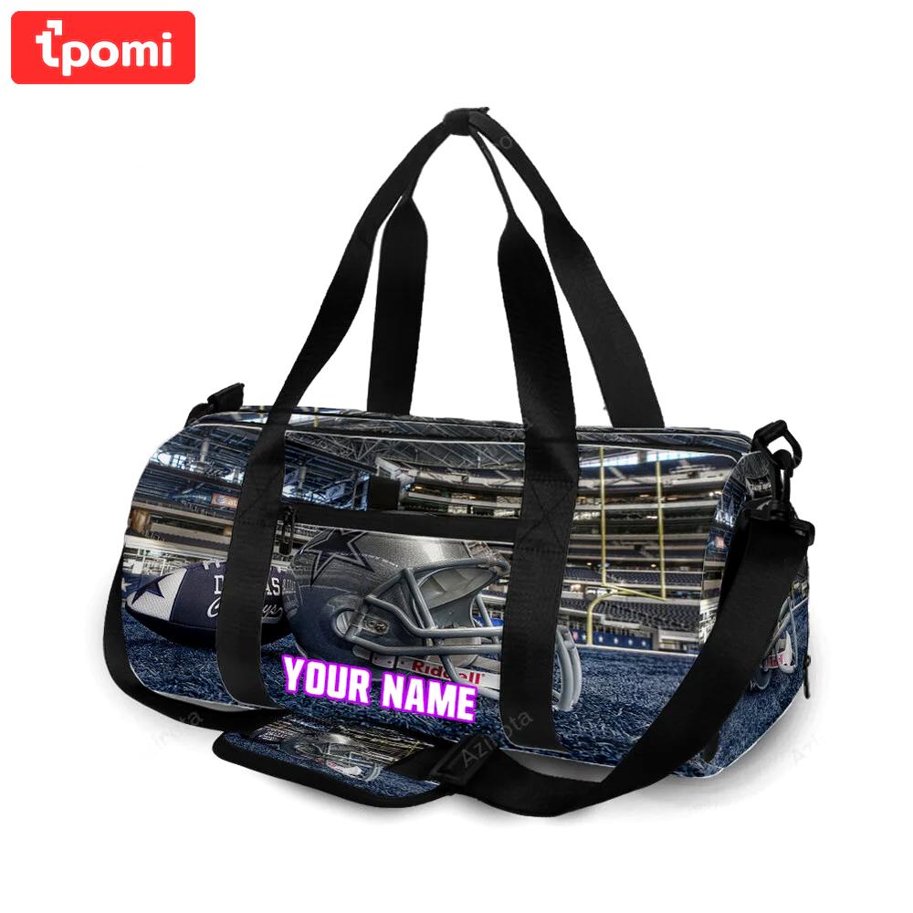 Dallas cowboys helmet on the glass personalized name travel bag gym bag 1882 Travel Bag