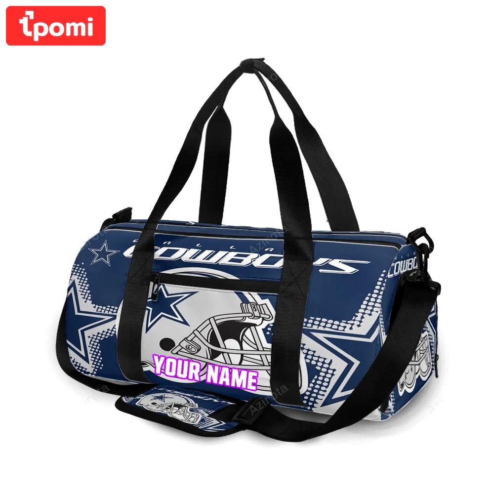 Dallas cowboys helmet star navy2 personalized name travel bag gym bag 436 Travel Bag