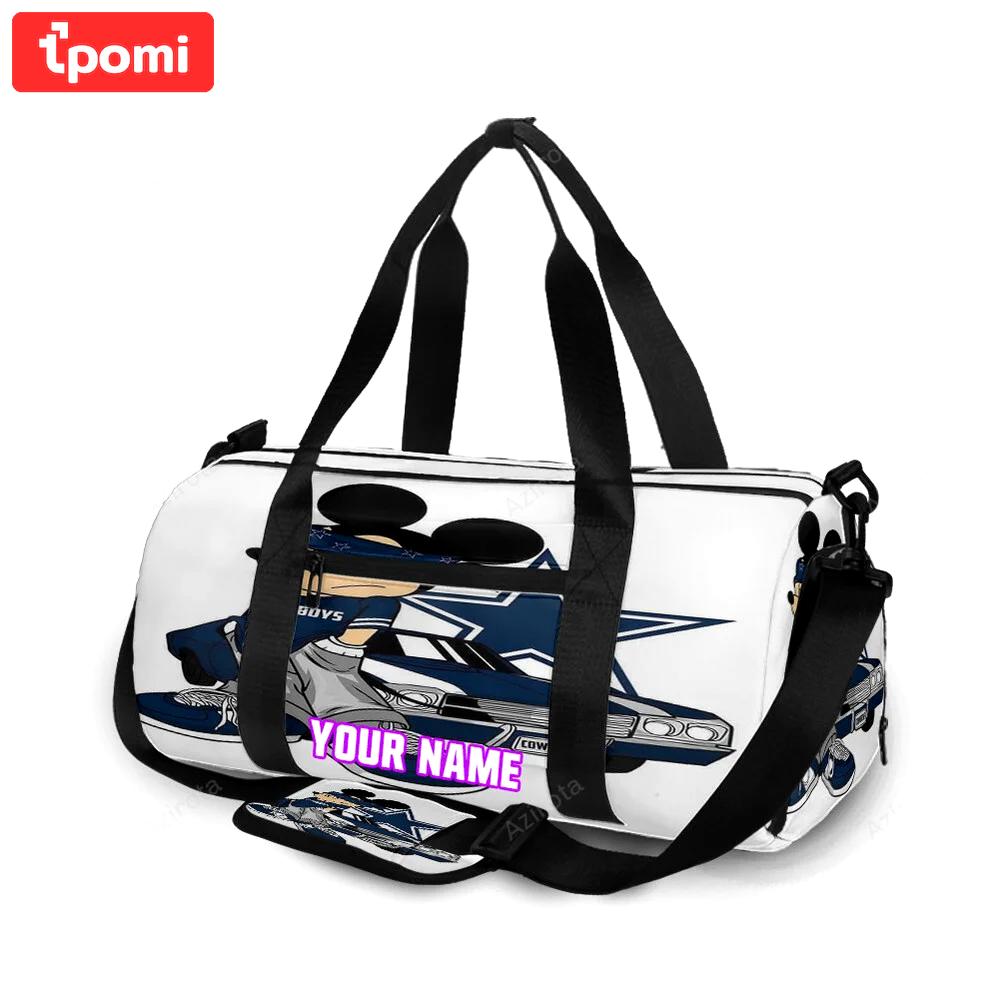 Dallas cowboys mickey car star personalized name travel bag gym bag 1750 Travel Bag