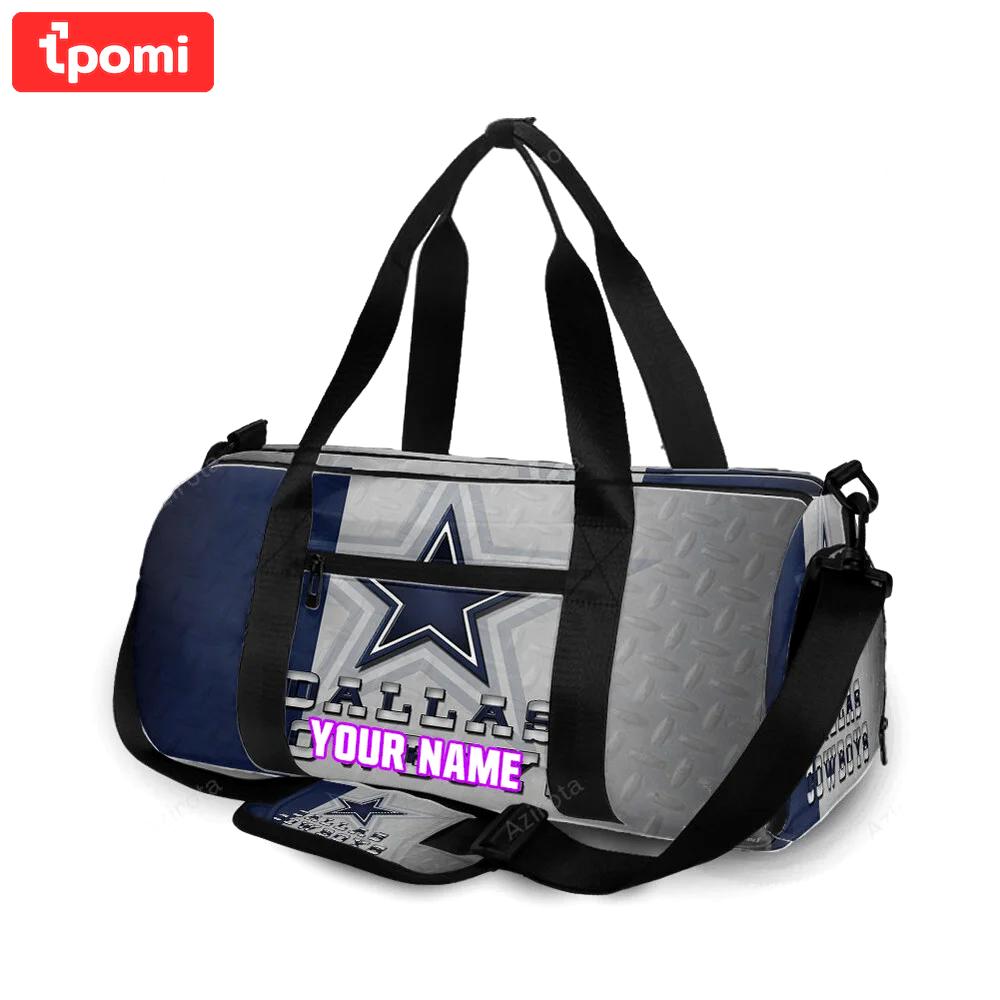 Dallas cowboys star metal personalized name travel bag gym bag 2028 Travel Bag