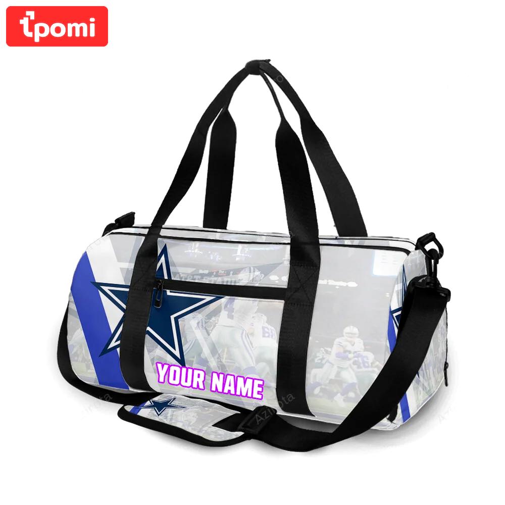 Dallas cowboys star prescott playing personalized name travel bag gym bag 355 Travel Bag