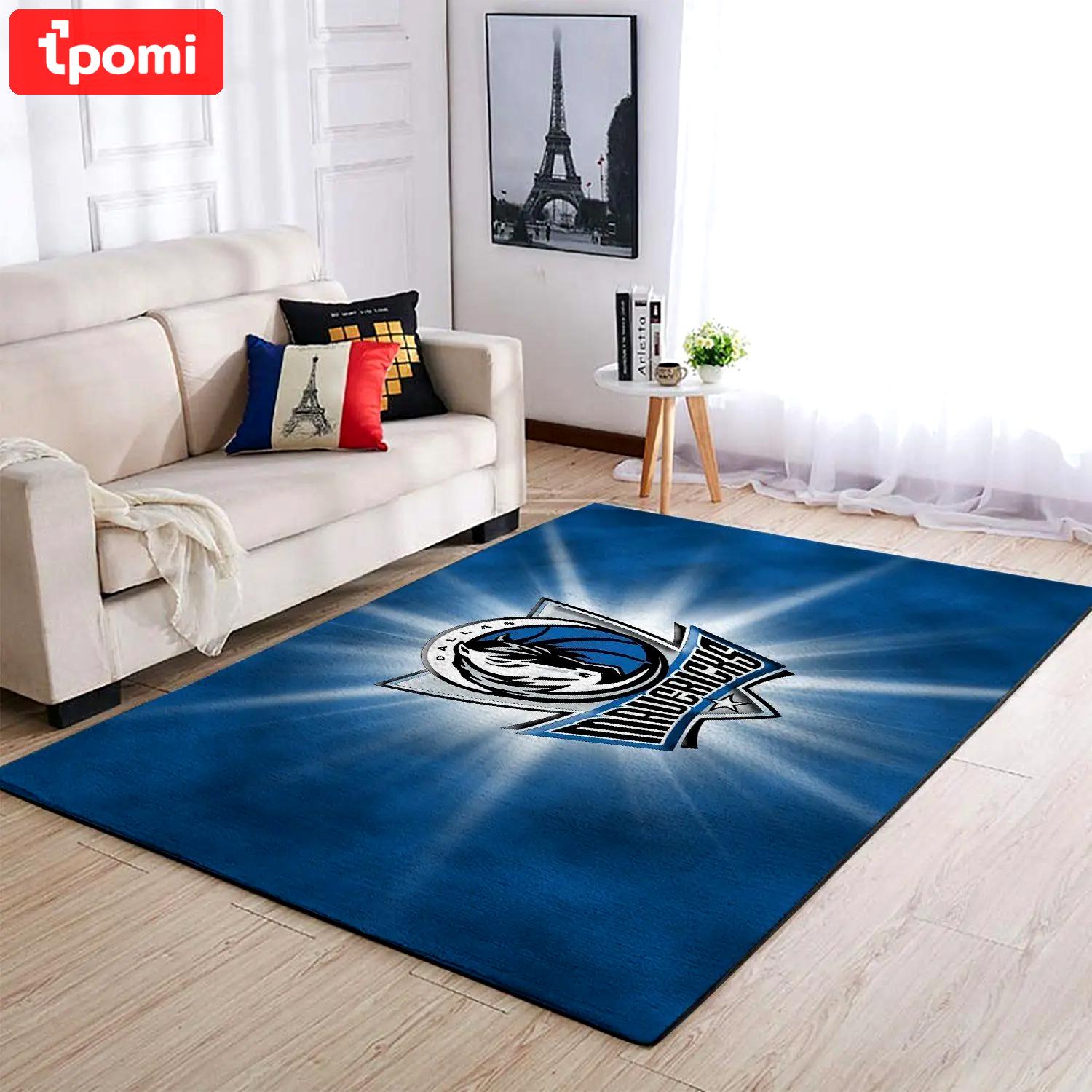 Dallas mavericks area rug nba carpet living room rug regtangle carpet v3663 Rectangle Rug