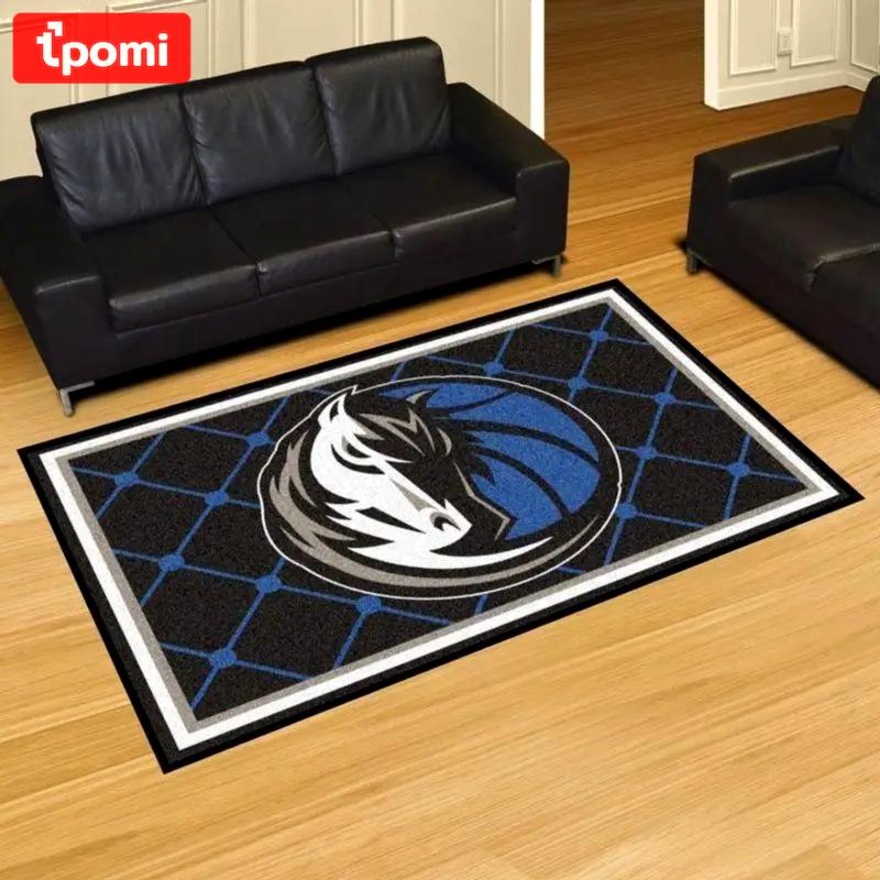 Dallas mavericks area rug nba carpet living room rug regtangle carpet v3664 Rectangle Rug