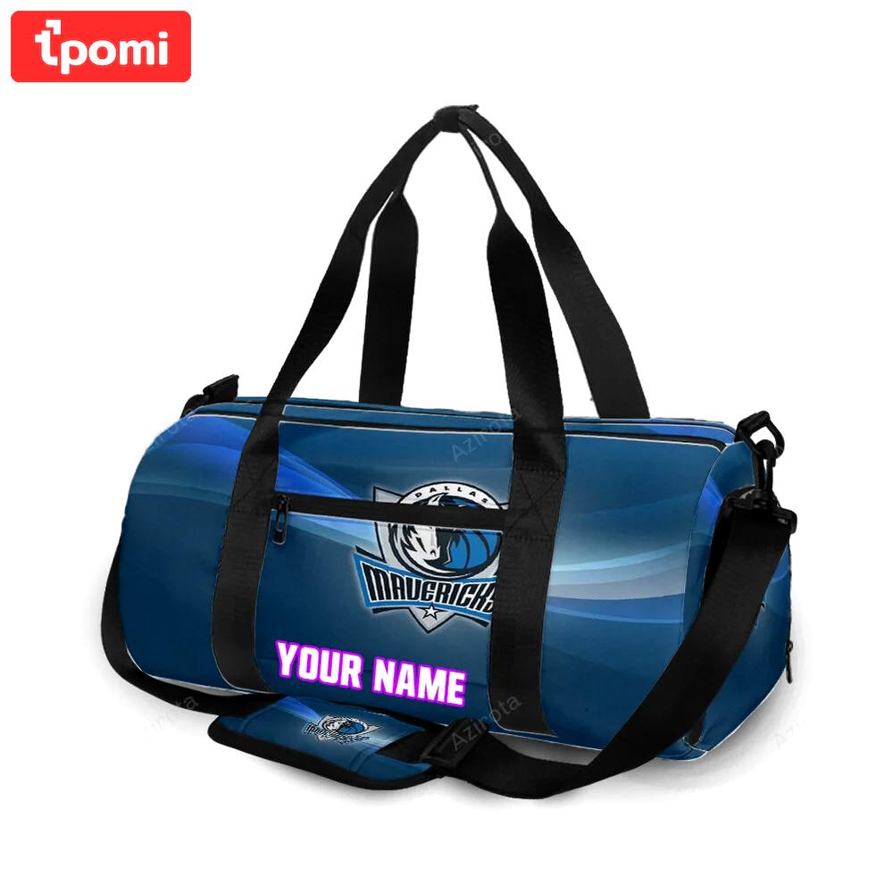 Dallas mavericks logo art 2 personalized name travel bag gym bag 1396 Travel Bag