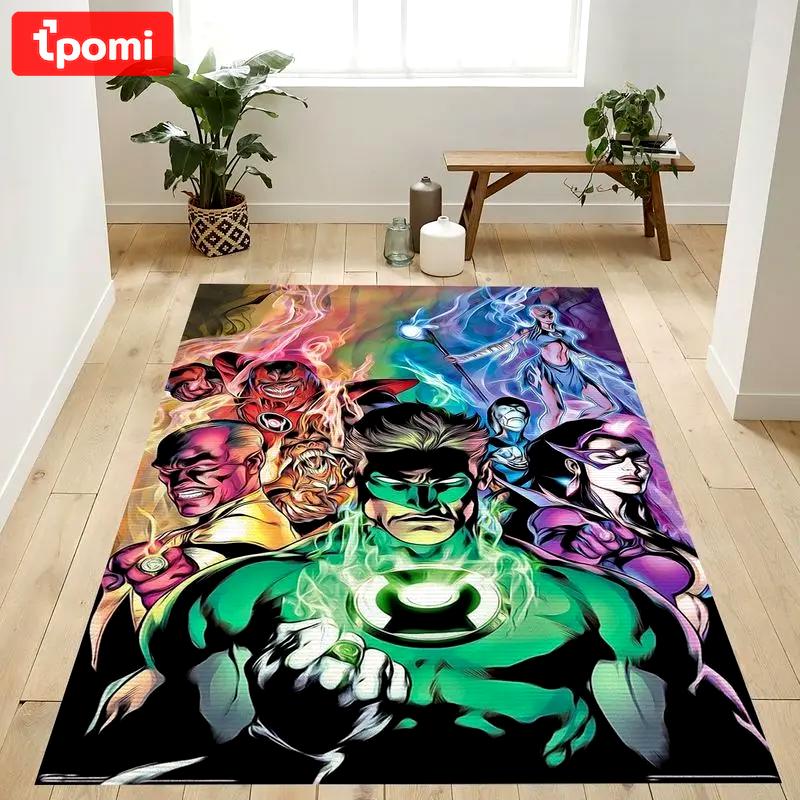 Dc comics the green lantern blackest night area rug living room and bed room rug rug regtangle carpet floor decor home decor Rectangle Rug