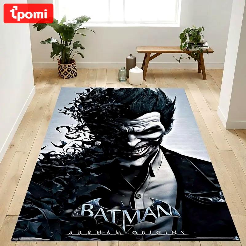 Dc comics video game arkham origins portrait area rug living room and bed room rug rug regtangle carpet floor decor home decor Rectangle Rug