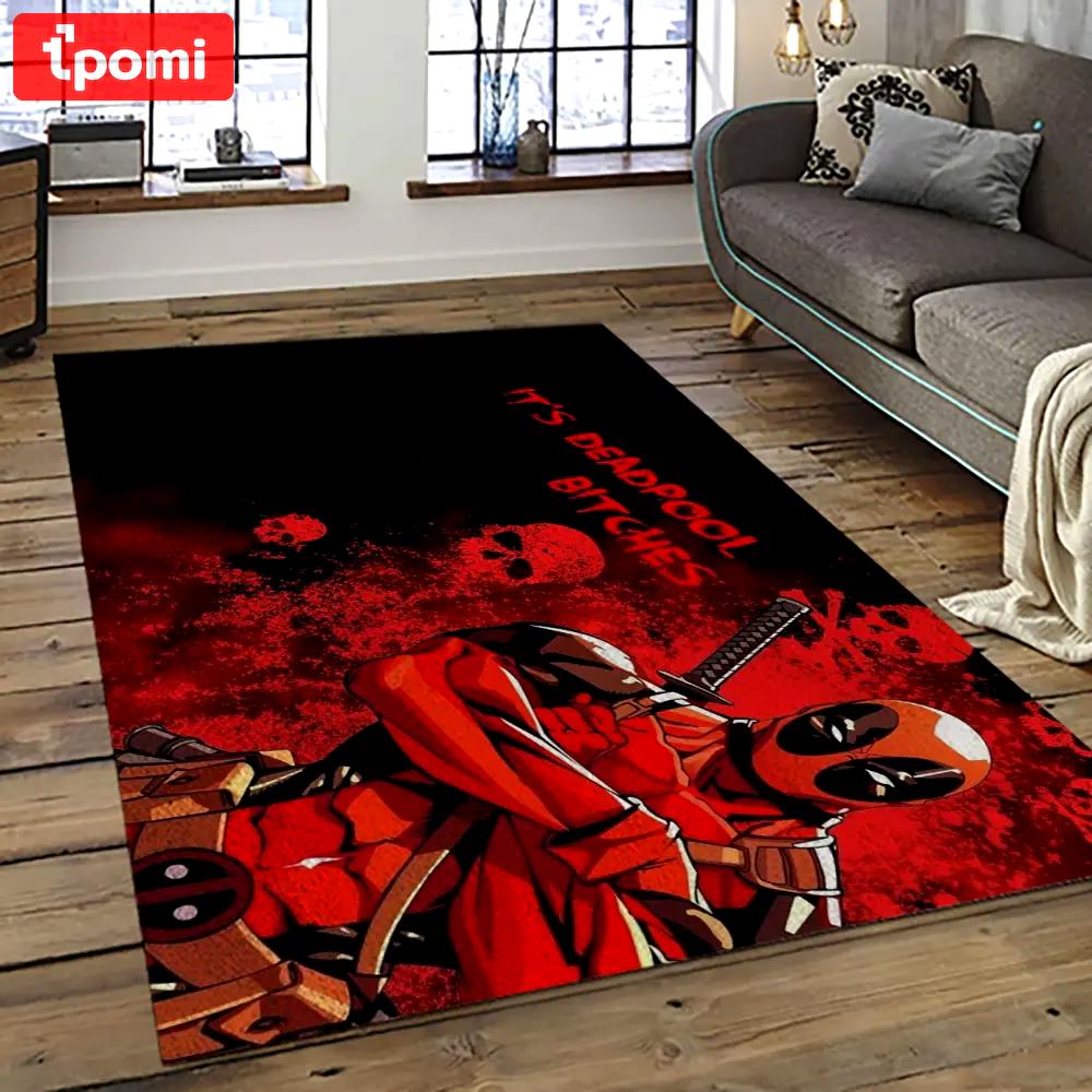 Deadpool marvel movie retangle carpet area rug home decor best gift for fan and friends dp9 Rectangle Rug