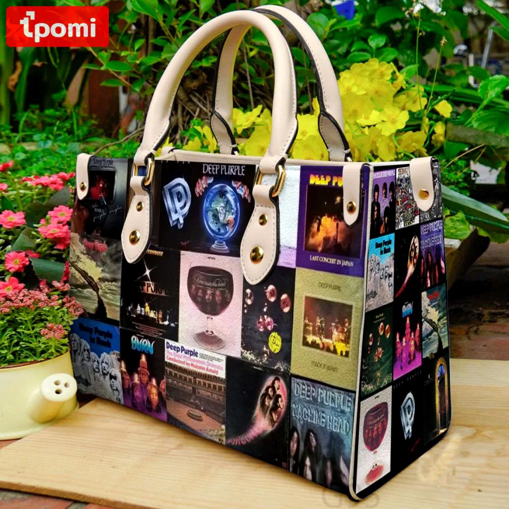 Deep purple hand leather bag for women gift 1701 Women Leather Hand Bag