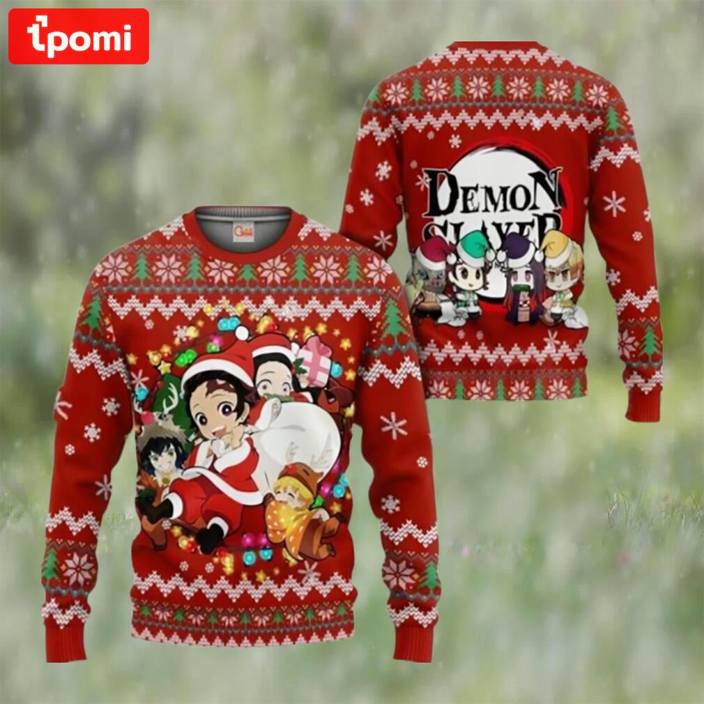 Demon slayer ugly christmas sweater kimetsu no yaiba xmas gift Christmas Ugly Sweater