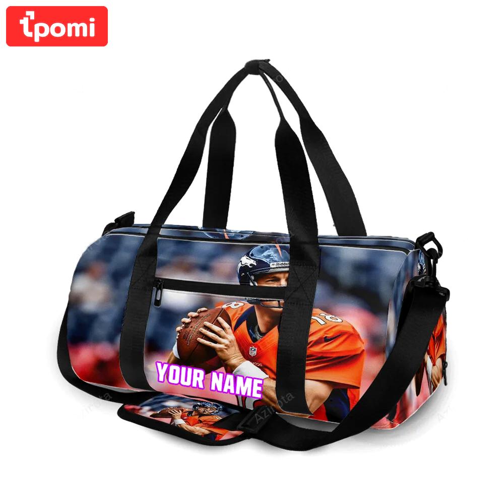 Denver broncos 18 peyton manning v49 personalized name travel bag gym bag 258 Travel Bag