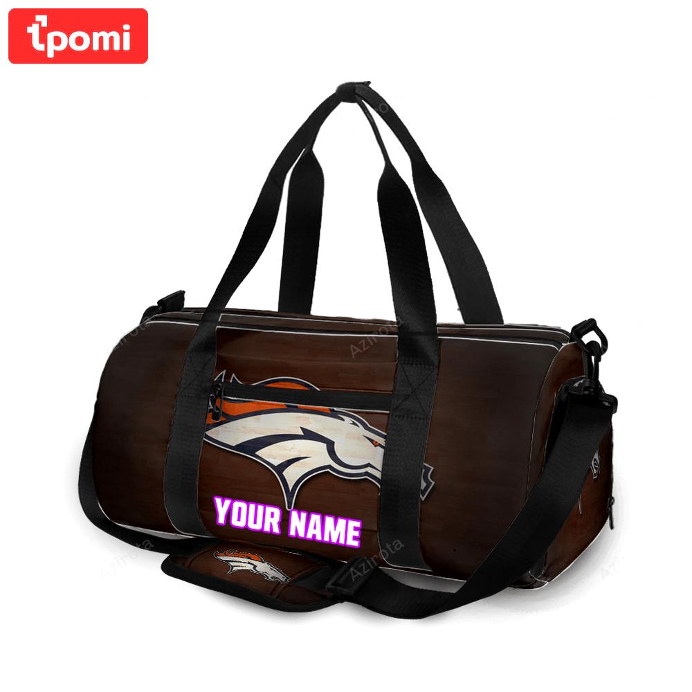 Denver broncos emblem v2 personalized name travel bag gym bag 1771 Travel Bag