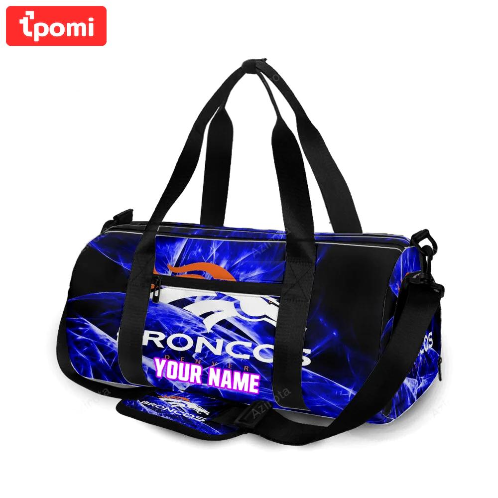 Denver broncos emblem v44 personalized name travel bag gym bag 133 Travel Bag