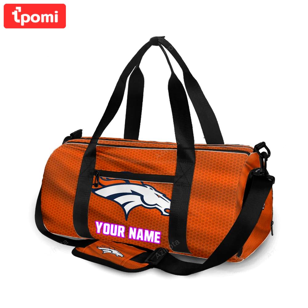Denver broncos emblem v8 personalized name travel bag gym bag 811 Travel Bag