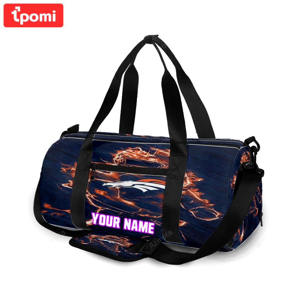 Denver broncos fire emblem v5 personalized name travel bag gym bag 1568 Travel Bag