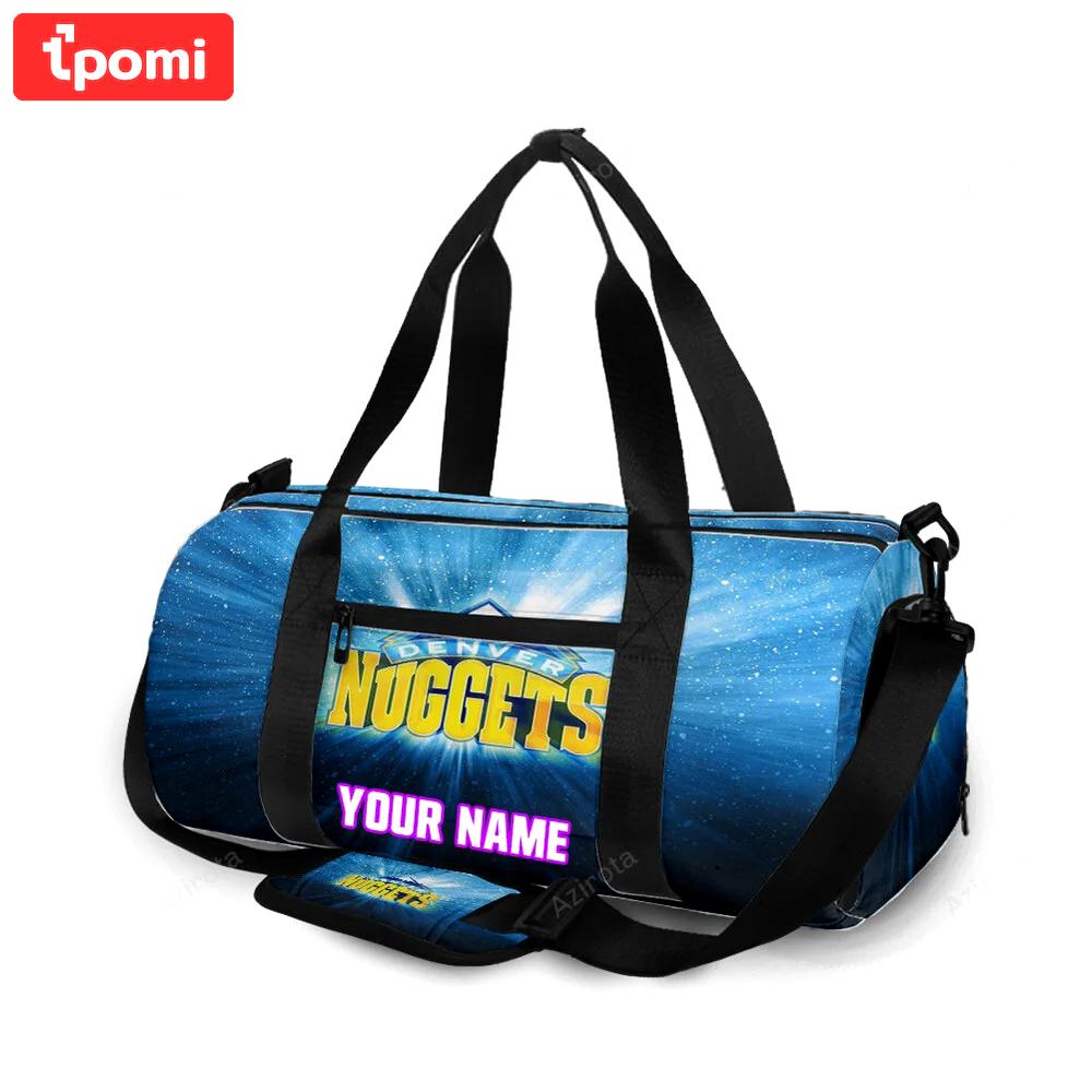 Denver nuggets blue galaxy personalized name travel bag gym bag 1003 Travel Bag