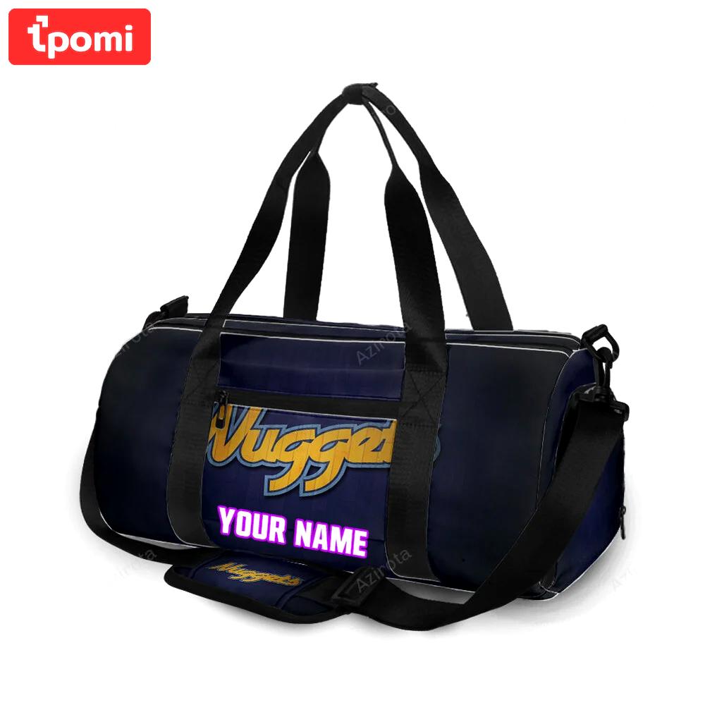 Denver nuggets purple wood personalized name travel bag gym bag 1468 Travel Bag