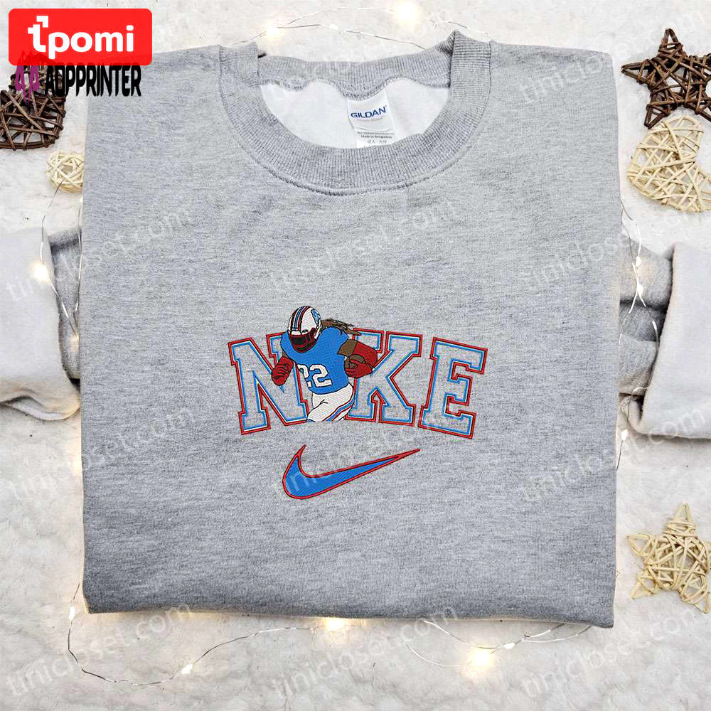Derrick henry x nike embroidered shirt: nfl sports hoodie with celebrity style Embroidered Shirt
