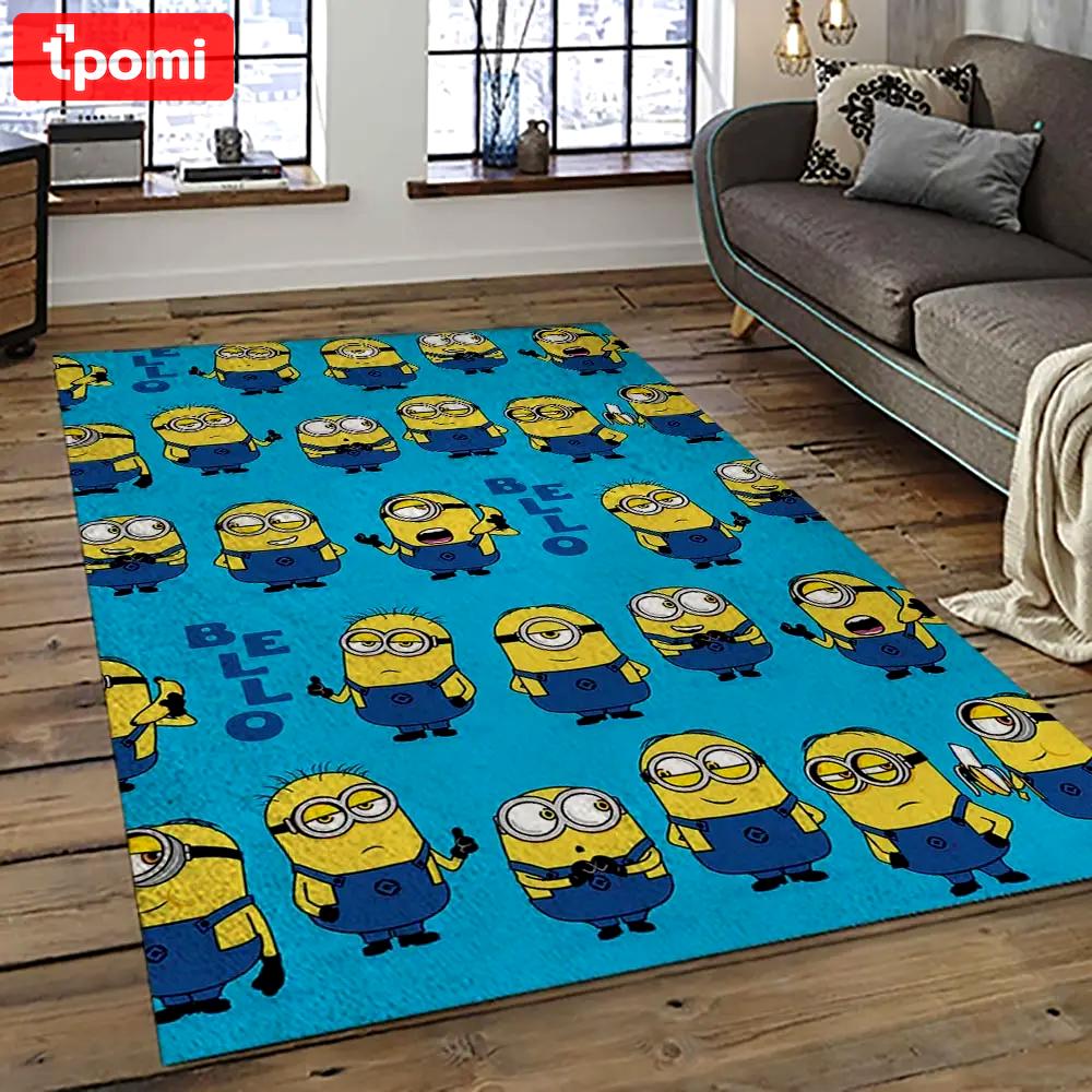Despicable me film movie minion characters area rug home decor halloween gift best present for friends dmm25 Rectangle Rug