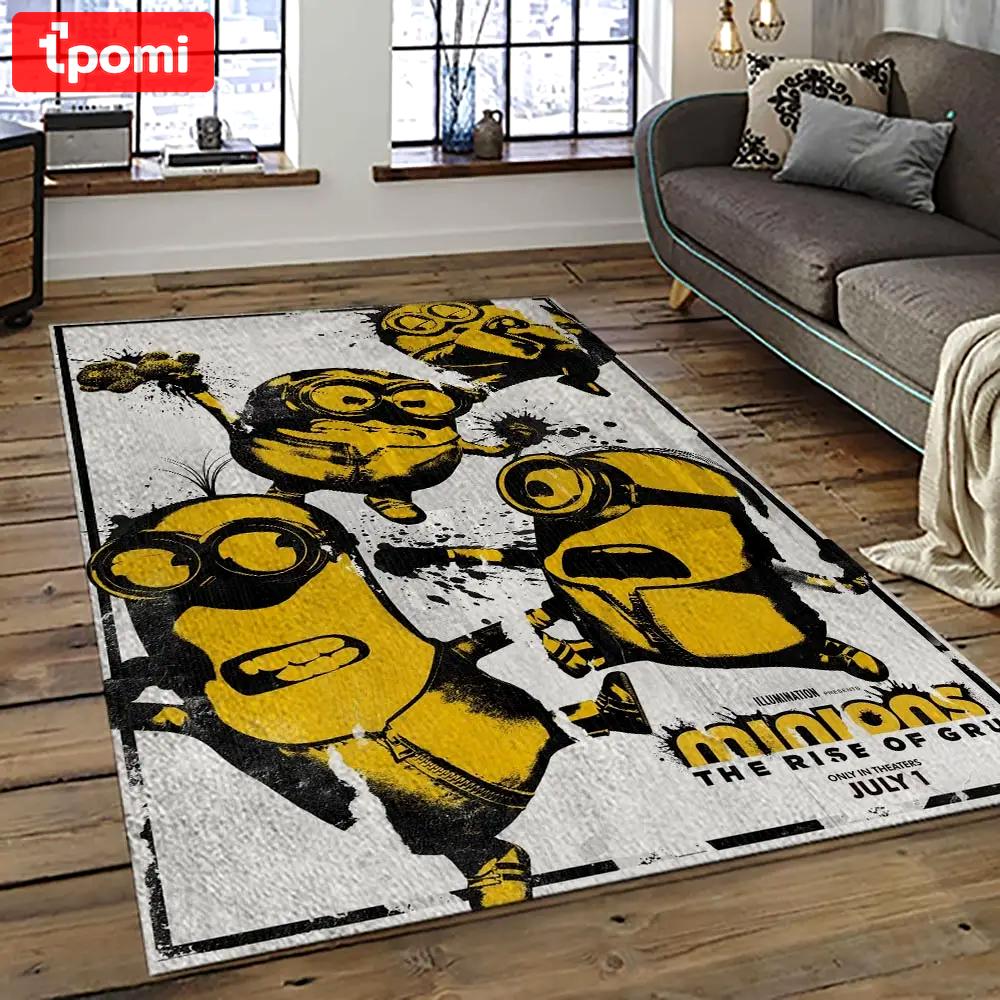 Despicable me film movie minion characters area rug home decor halloween gift best present for friends dmm45 Rectangle Rug