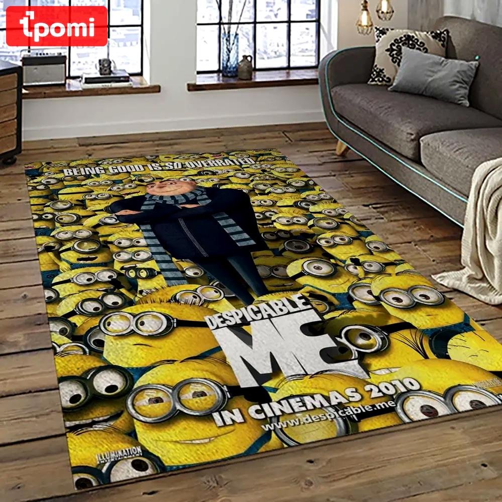 Despicable me film movie minion characters area rug home decor halloween gift best present for friends dmm69 Rectangle Rug