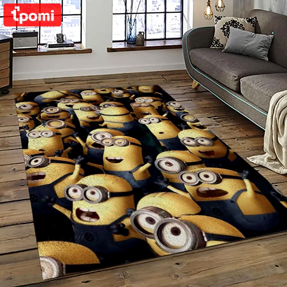 Despicable me film movie minion characters area rug home decor halloween gift best present for friends dmm82 Rectangle Rug