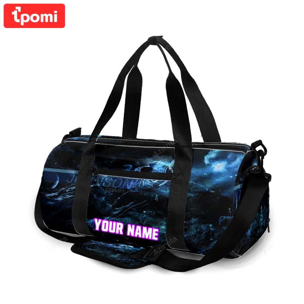 Detroit lions calvin johnson 81 v2 personalized name travel bag gym bag 827 Travel Bag