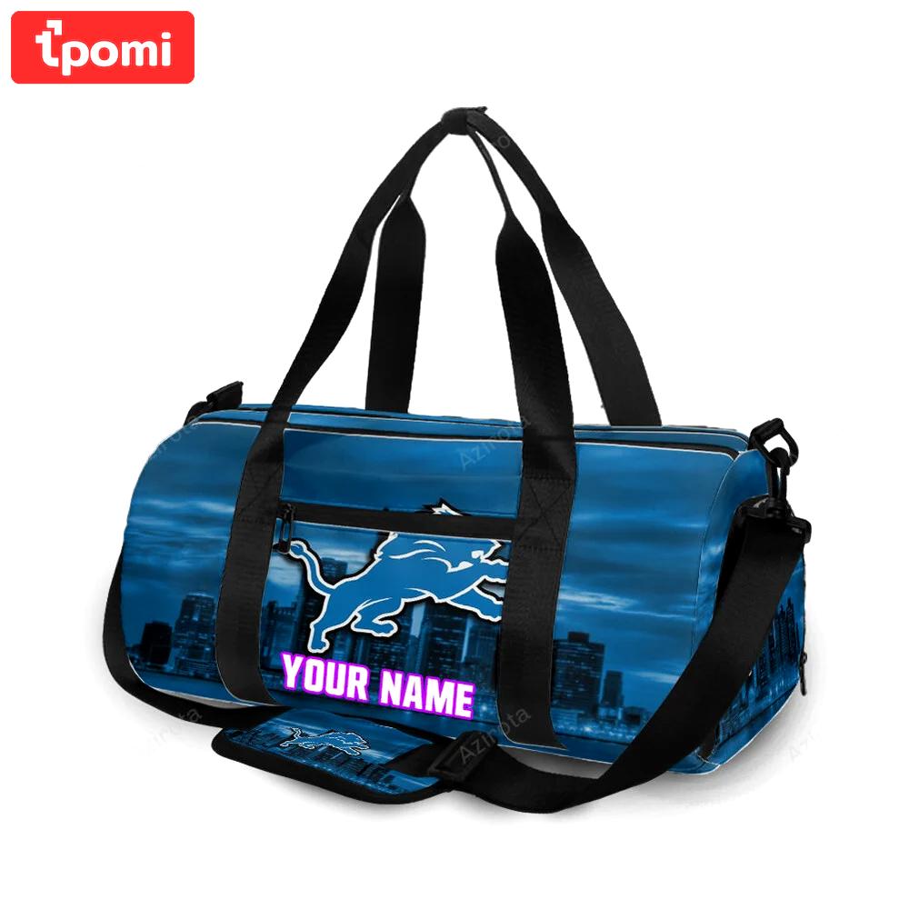 Detroit lions emblem city personalized name travel bag gym bag 2003 Travel Bag