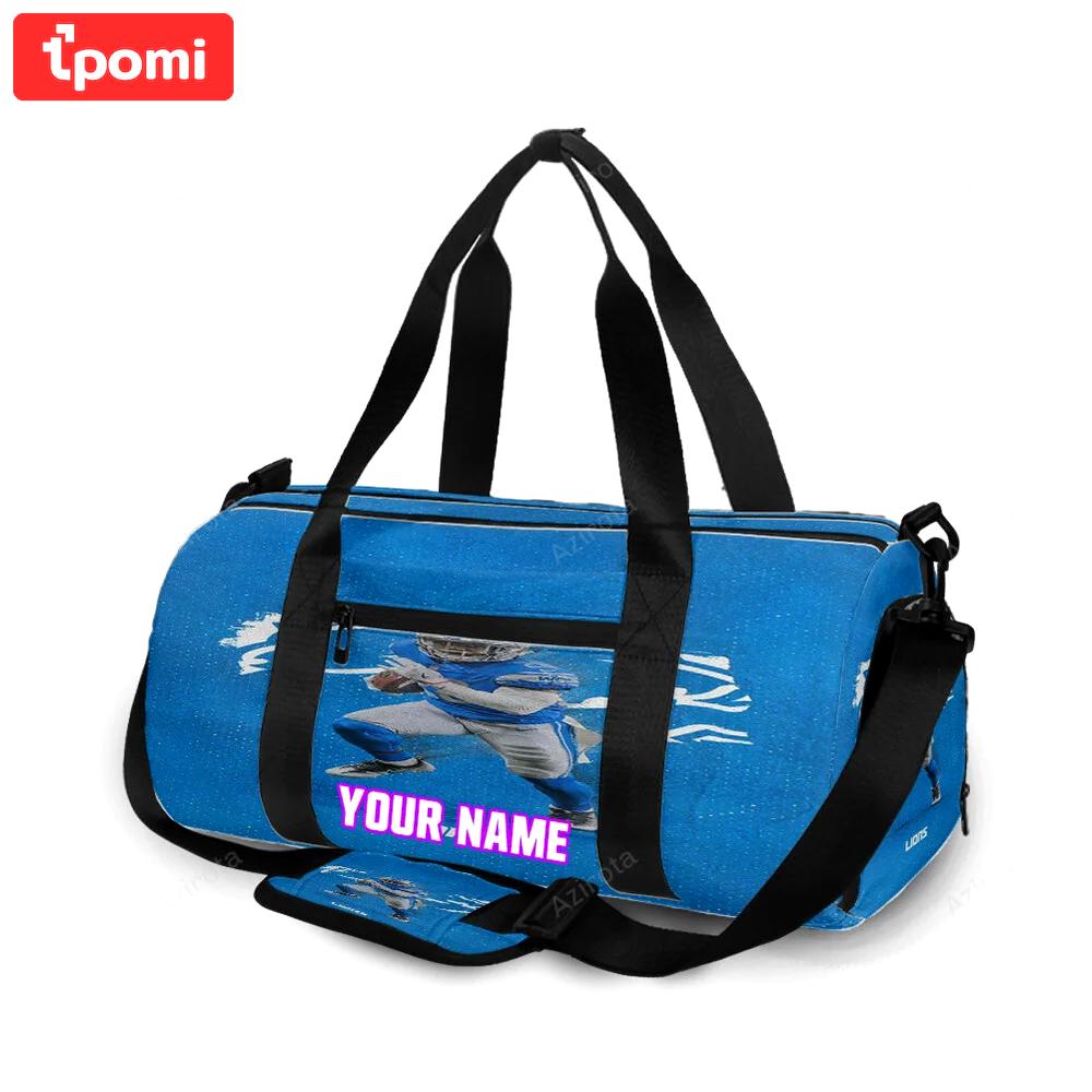Detroit lions player running v1 personalized name travel bag gym bag 2147 Travel Bag
