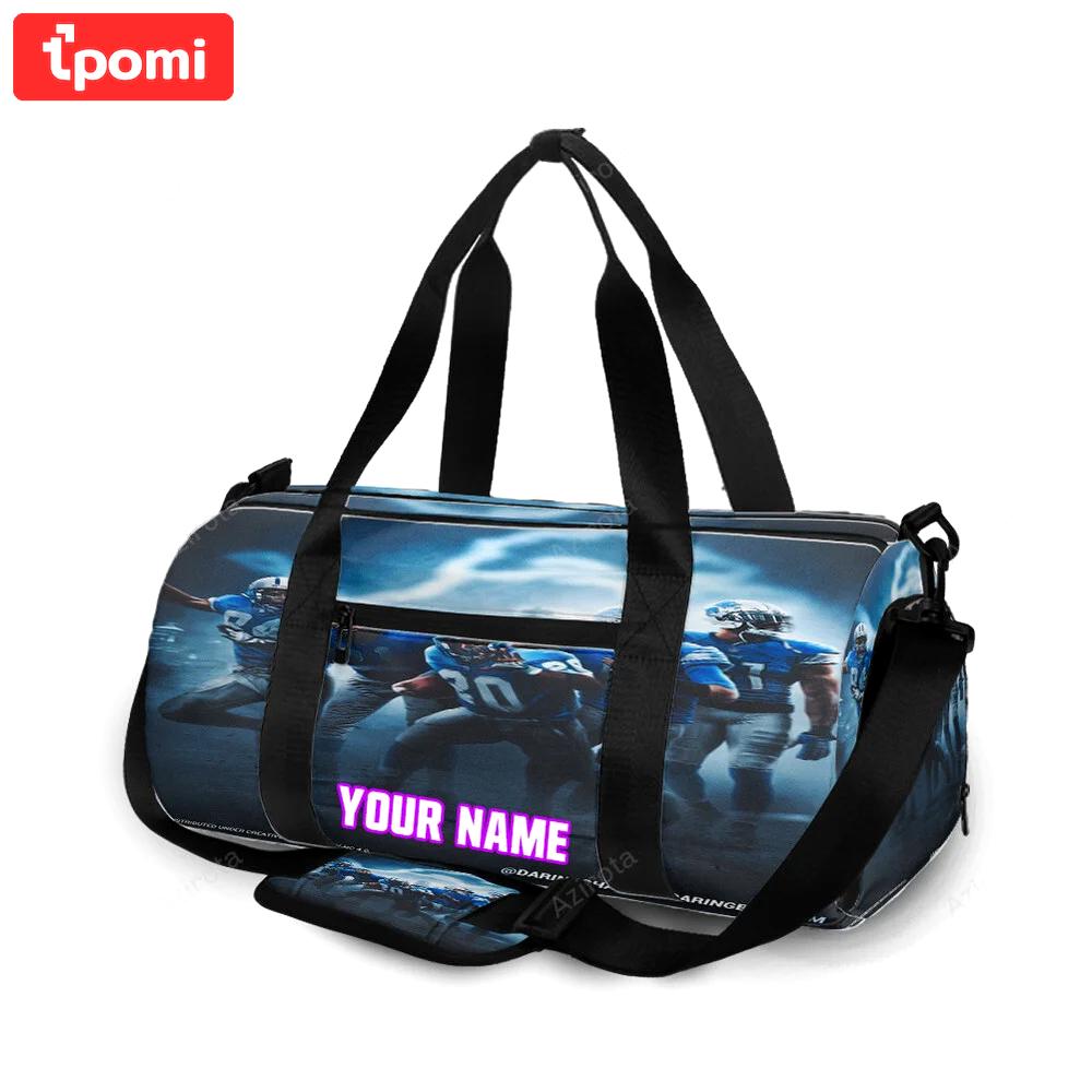 Detroit lions team v3 personalized name travel bag gym bag 1125 Travel Bag