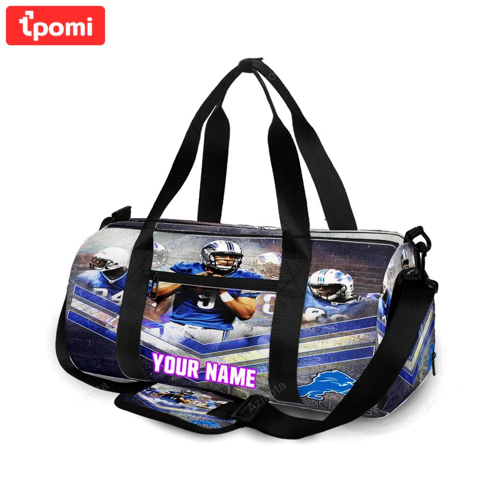 Detroit lions team v7 personalized name travel bag gym bag 1389 Travel Bag