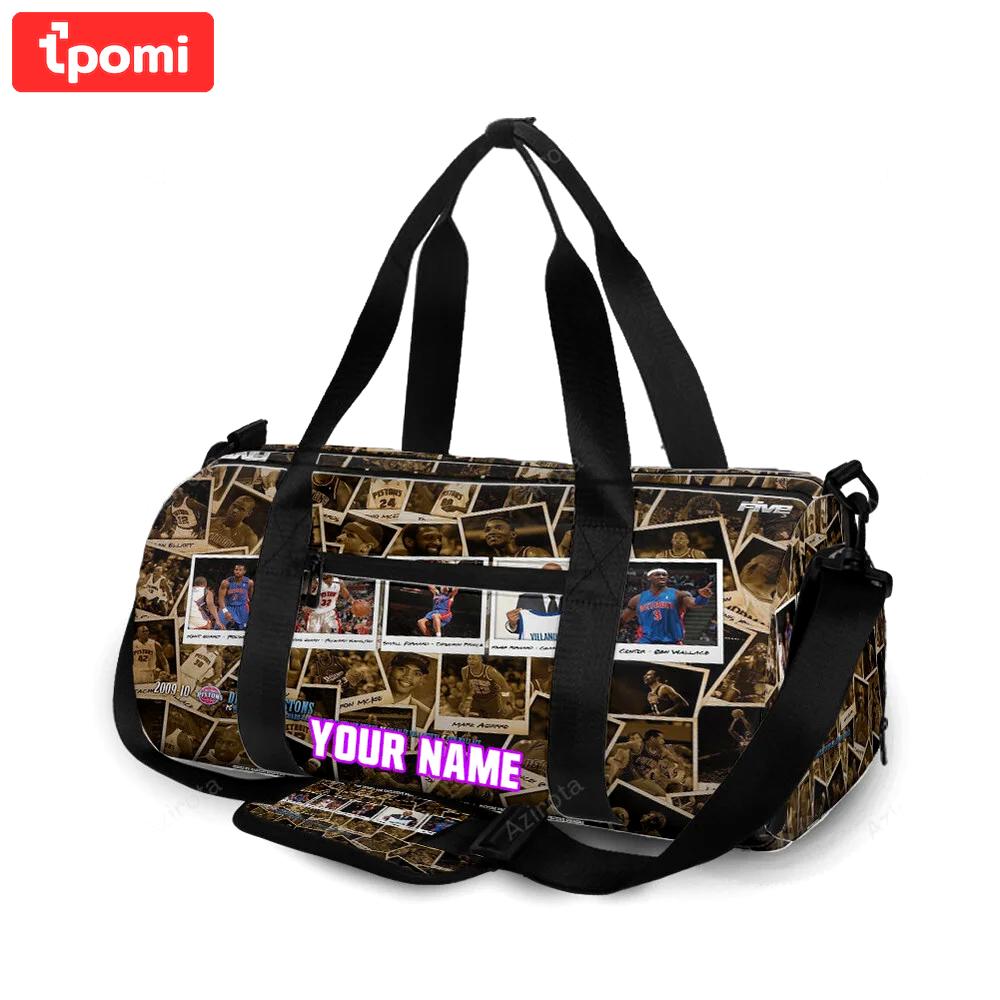 Detroit pistons all players3 personalized name travel bag gym bag 818 Travel Bag