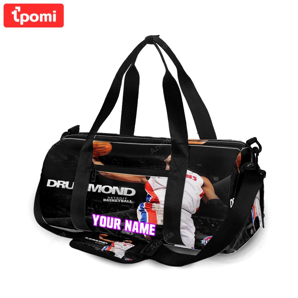 Detroit pistons andre drummond1 personalized name travel bag gym bag 1362 Travel Bag
