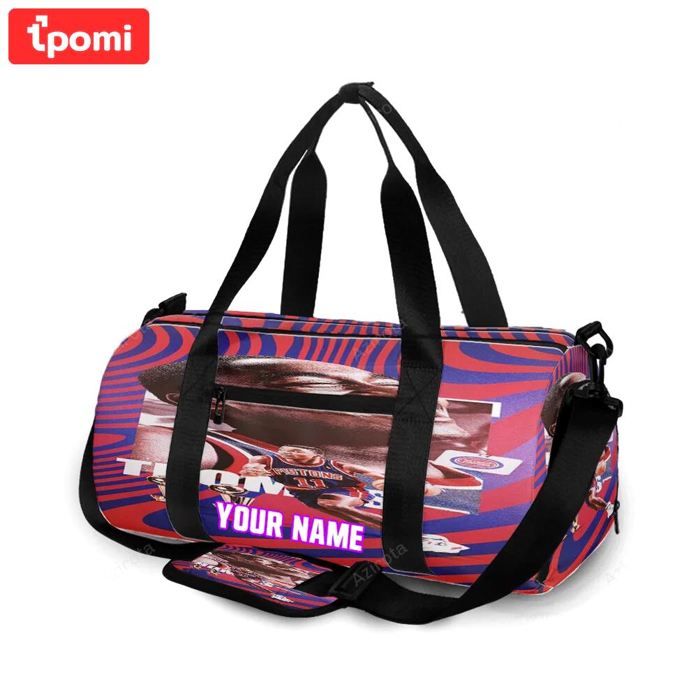 Detroit pistons isiah thomas1 personalized name travel bag gym bag 1478 Travel Bag