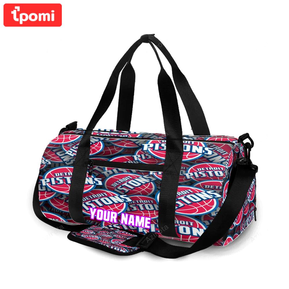Detroit pistons1 personalized name travel bag gym bag 2163 Travel Bag