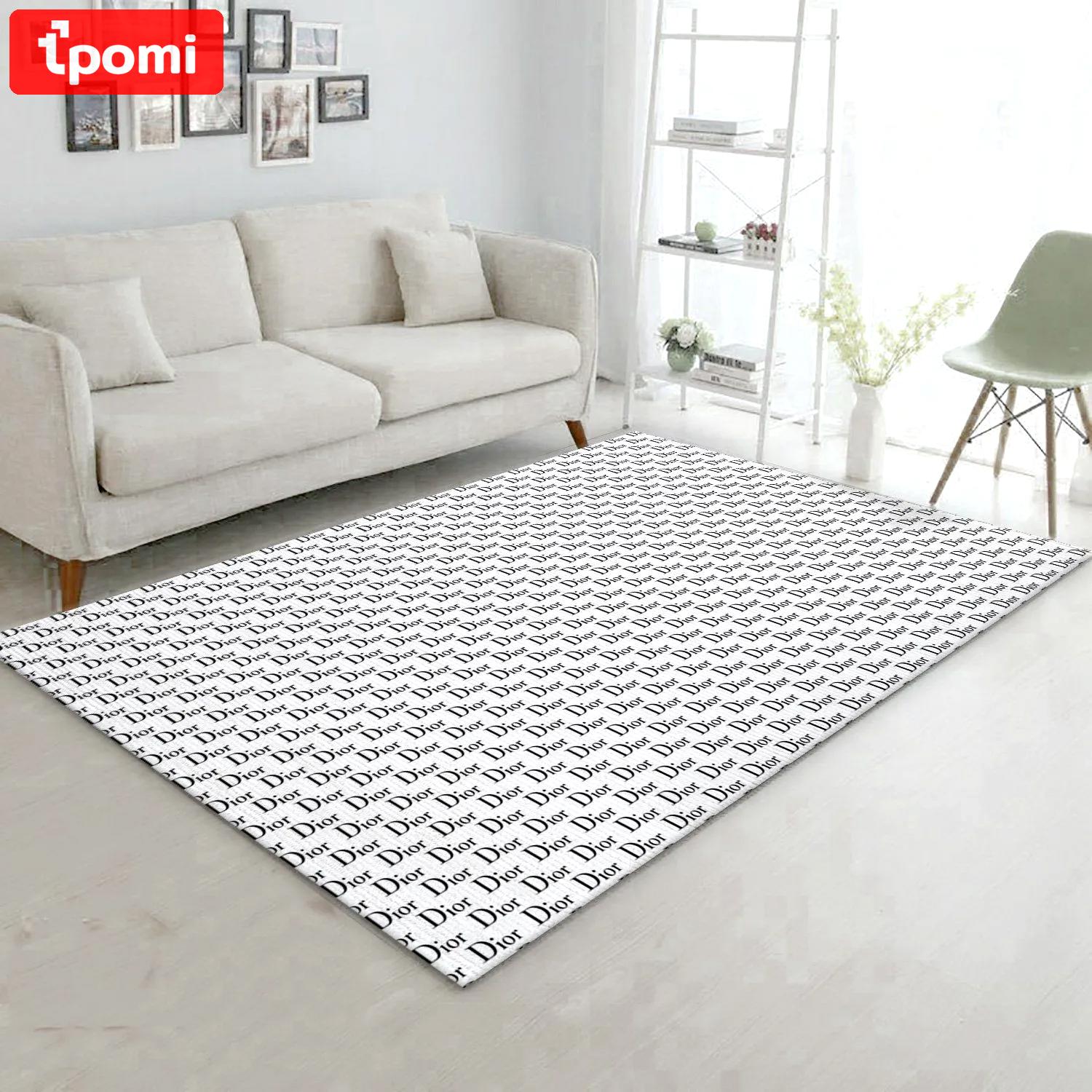 Dior logo type 749. Upgrade Your Living Room with Luxury Home Decor: Area Carpets, Floor Decor, Door Mats, and Hot Gift Items with style a High-End Fashion Brand Rectangle Rug
