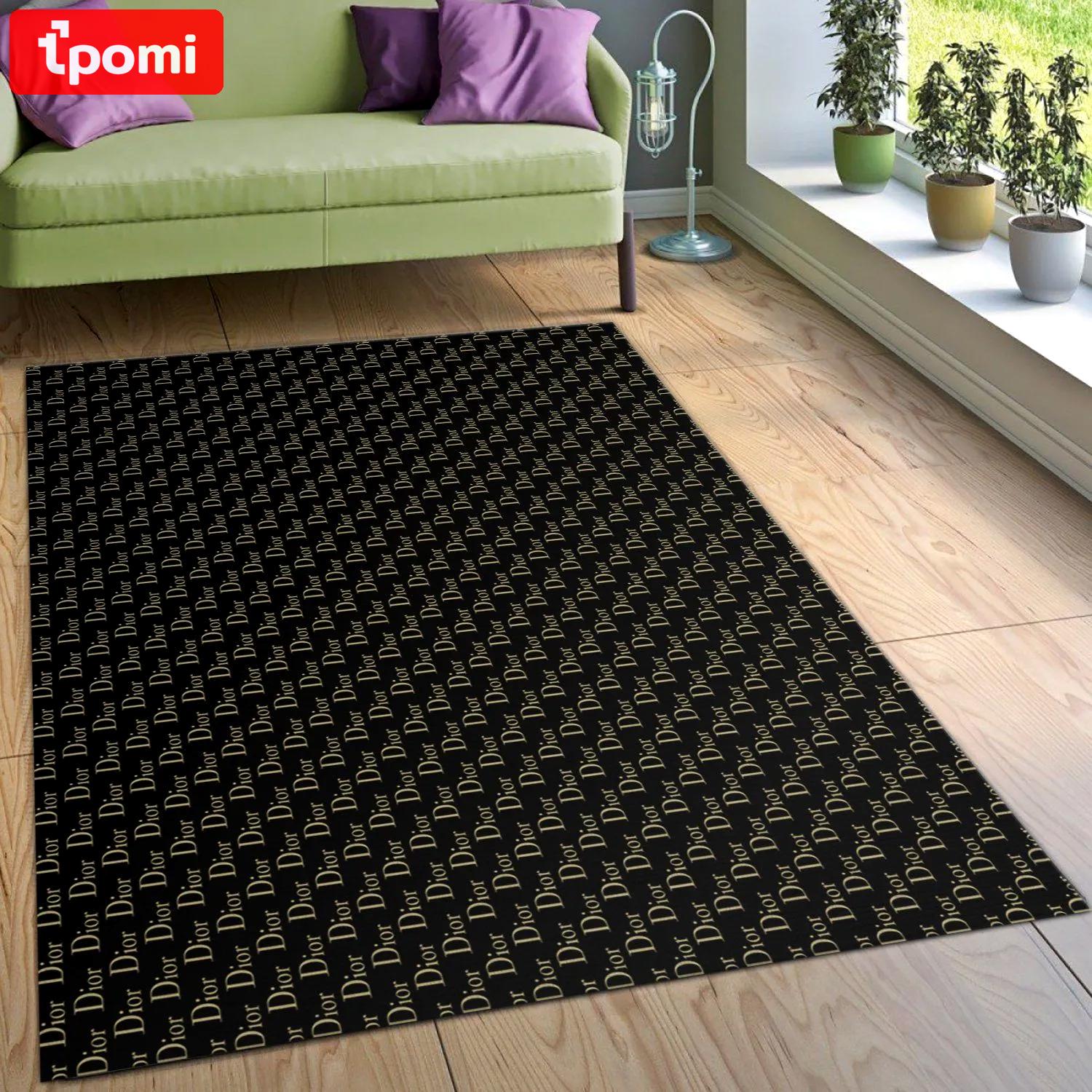 Dior logo type 751. Upgrade Your Living Room with Luxury Home Decor: Area Carpets, Floor Decor, Door Mats, and Hot Gift Items with style a High-End Fashion Brand Rectangle Rug